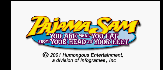 Pajama Sam: You Are What You Eat From Your Head To Your Feet Title Screen